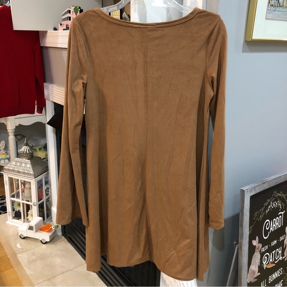 NEW RUE21 Faux Suede Boho Lace Up Dress - Picture 5 of 5